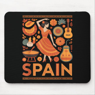 Spain funny spanish culture flamenco guitar paella mouse pad