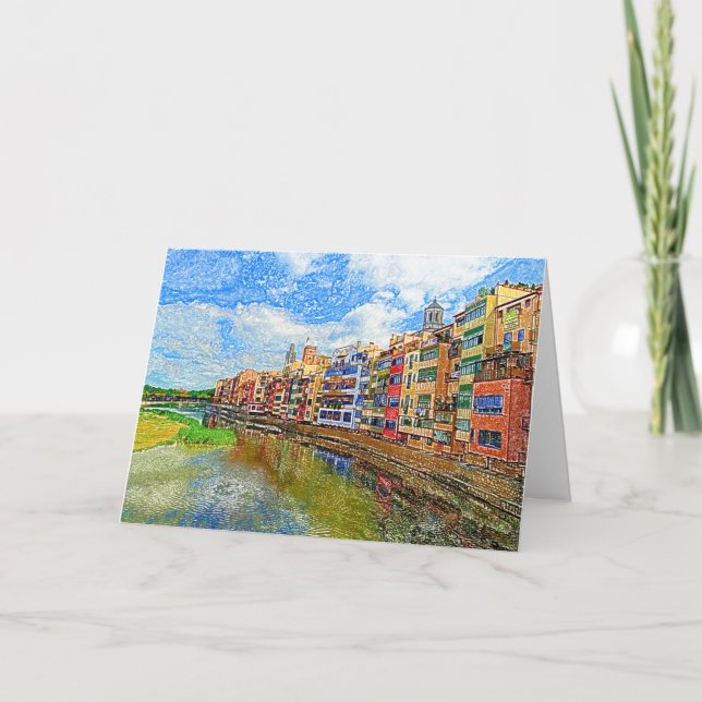 Spain-Girona-Colored Pencil Card (Front)