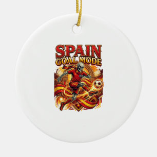 Spain Goal Mode Skeleton Striker Nations Streetwea Ceramic Ornament