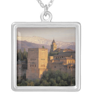 Spain, Granada, Andalucia The Alhambra, Silver Plated Necklace