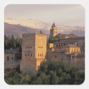 Spain, Granada, Andalucia The Alhambra, Square Sticker