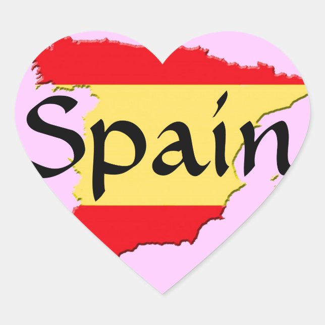 Spain Heart Sticker (Front)