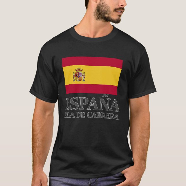 Spain Illa De Cabrera Flag Travel Europe Holiday T-Shirt (Front)