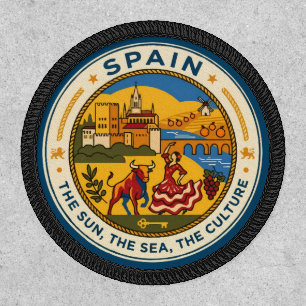 Spain Illustration Travel Art Badge