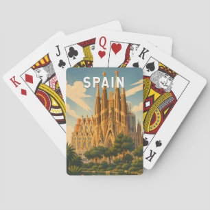 Spain Illustration Travel Art Vintage Poker Cards