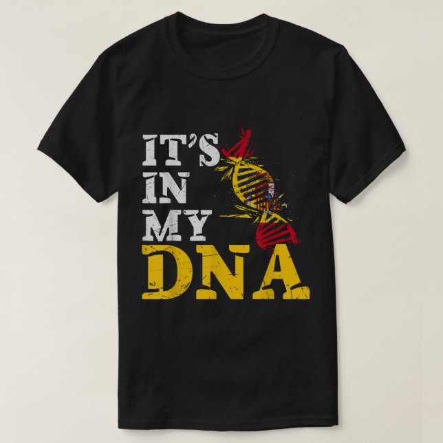 Spain Its in my DNA Spanish flag España  T-Shirt (Design Front)