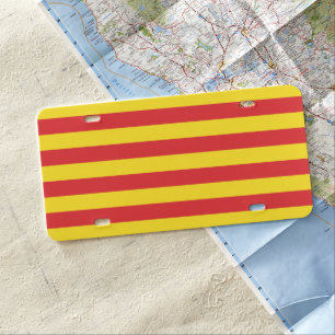 Spain: La Senyera Catalonia Flag License Plate