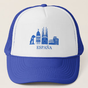 Spain landmarks trucker hat