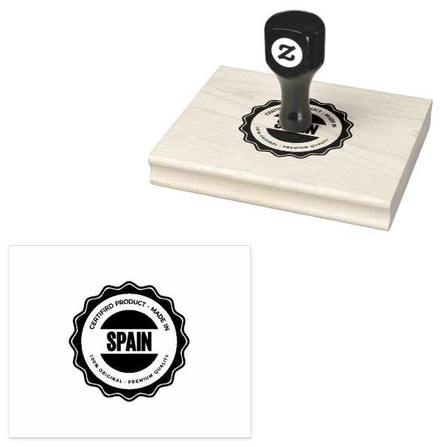 SPAIN Letter Printed Packaging Document Labeling  Rubber Stamp (Stamped)