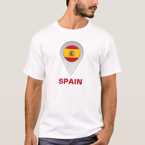 Spain Location Flag T_Shirt