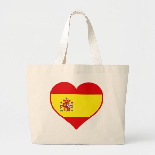 Spain Love Large Tote Bag (Front)