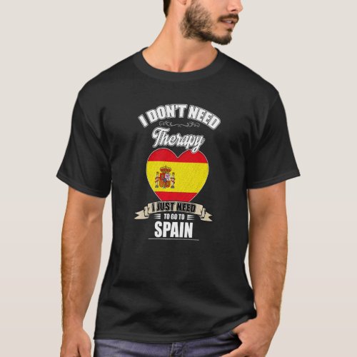 Spain Madrid Flag Traveler Tourists Vacationists E T_Shirt