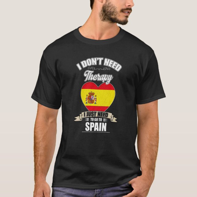 Spain Madrid Flag Traveler Tourists Vacationists E T-Shirt (Front)