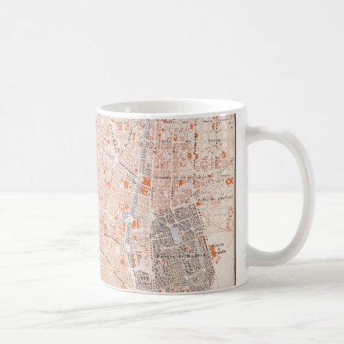 Spain Madrid Map C1920 Coffee Mug