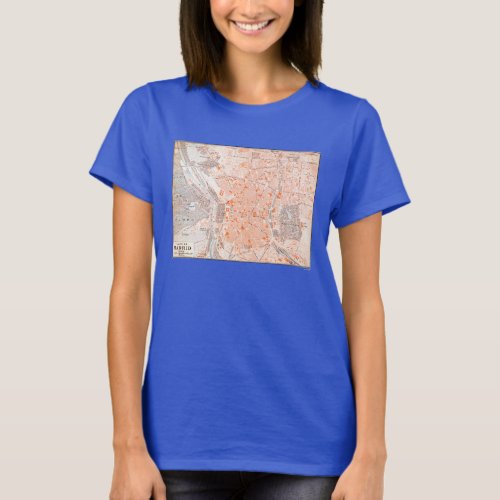 Spain Madrid Map C1920 T_Shirt