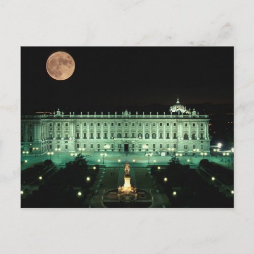 Spain Madrid Royal Palace and Plaza de Postcard