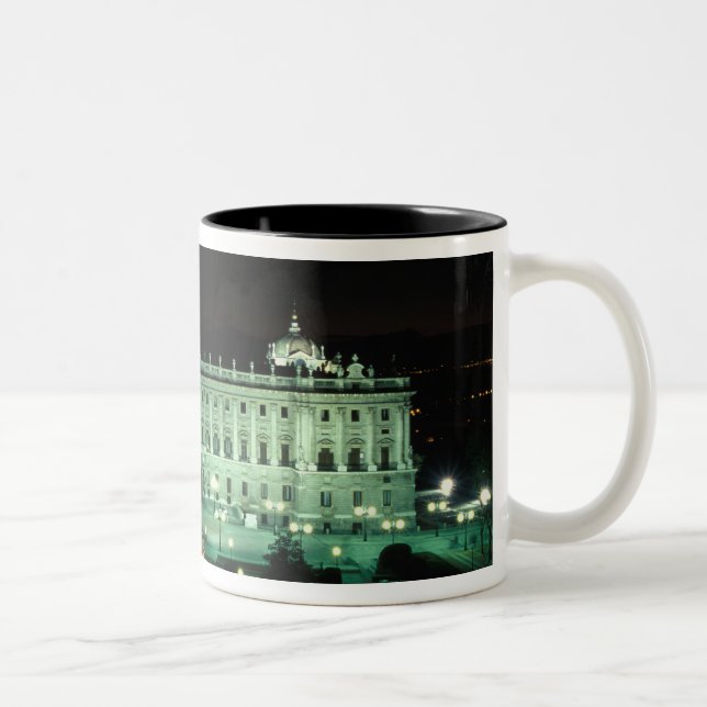 Spain, Madrid, Royal Palace and Plaza de Two-Tone Coffee Mug (Right)
