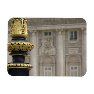 Spain, Madrid. Royal Palace, ornate gilded lamp Magnet