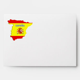 Spain map envelope