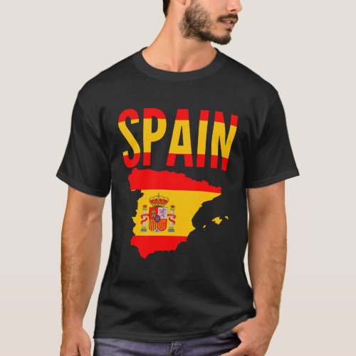 Spain Map Flag Spaniard T_Shirt