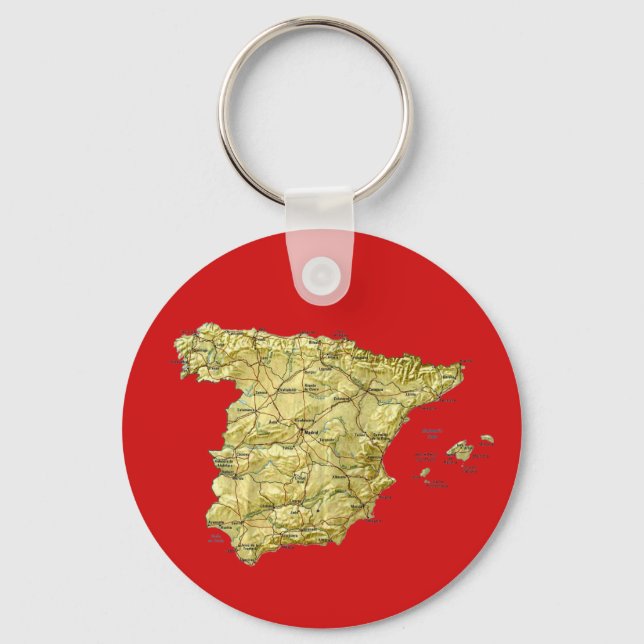 Spain Map Keychain (Front)