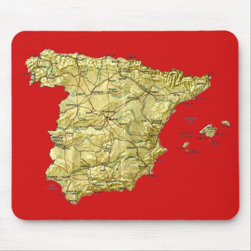 Spain Map Mousepad