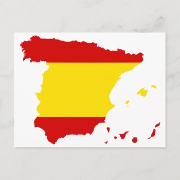 Spain Map Postcard by Shirtuosity at Zazzle