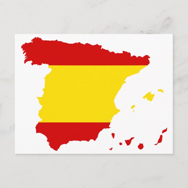 SPAIN MAP POSTCARD (Front)