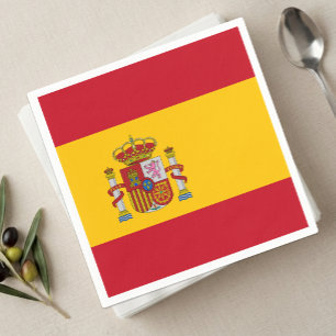 Spain Napkins, Spanish Flag party /sports fan Napkins