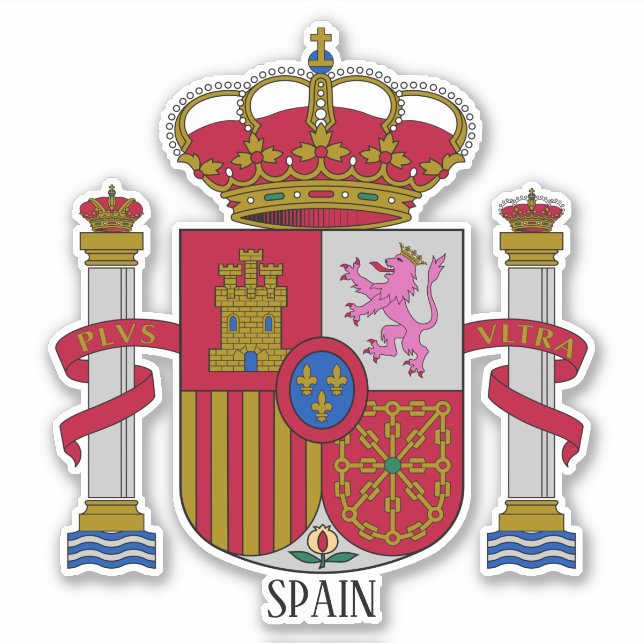 Spain National Coat Of Arms Patriotic Sticker (Front)