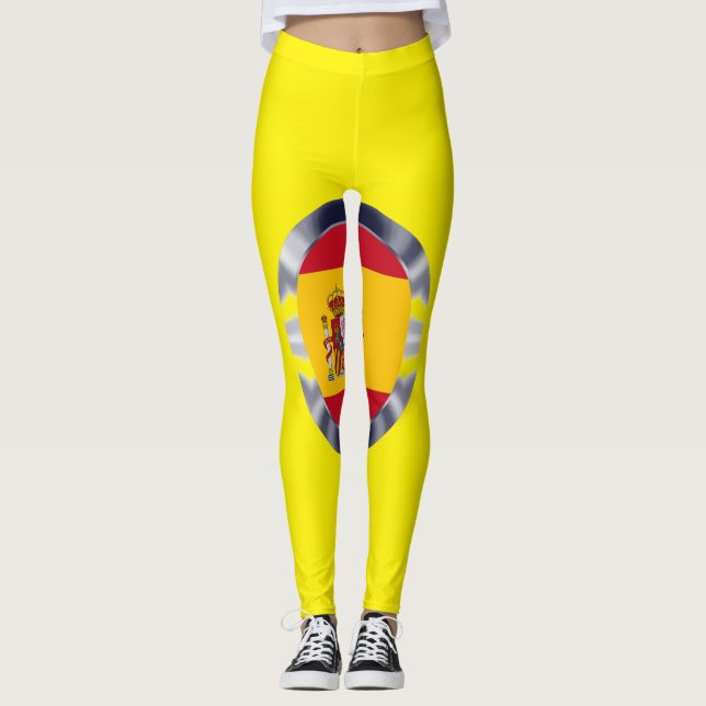 Spain National Flag  Leggings (Front)