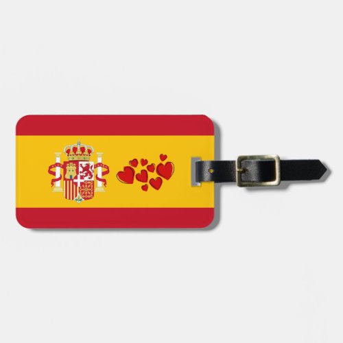 Spain national Flag Luggage Tag