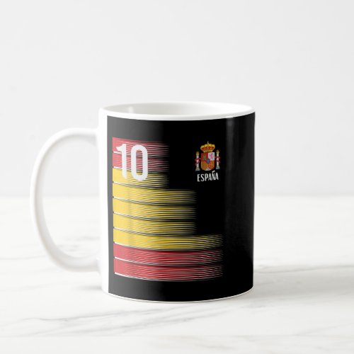 Spain Number 10 Espana Spanish Soccer Men Women Ki Coffee Mug