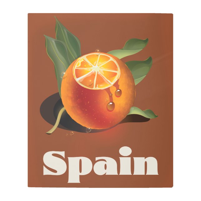 Spain orange travel poster (Front)