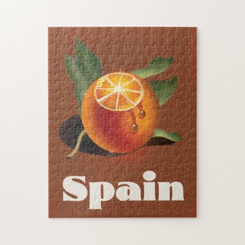 Spain orange travel poster jigsaw puzzle