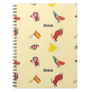 Spain pattern on cream notebook