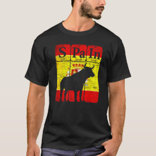 Spain Periodic Table Elements Spanish Bull Toro Sp T-Shirt