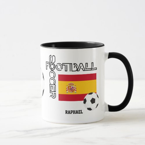 SPAIN Personalized Soccer Football  Mug