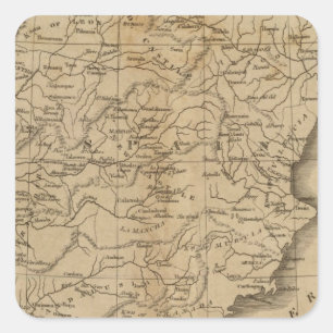 Spain, Portugal 12 Square Sticker