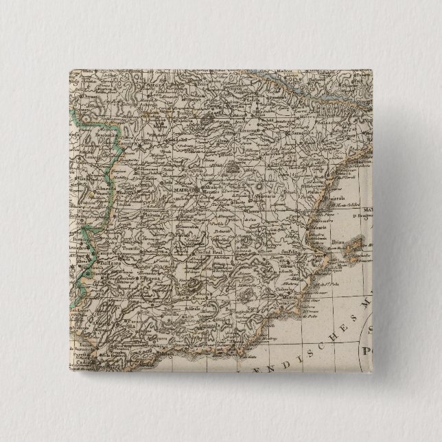 Spain, Portugal 4 Pinback Button (Front)