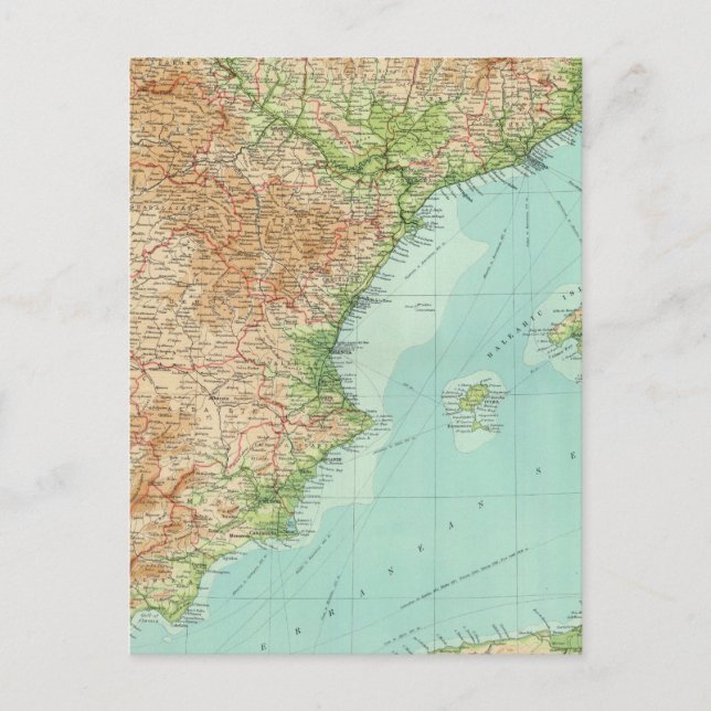 Spain & Portugal eastern section Postcard (Front)