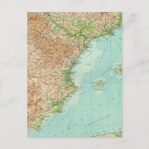 Spain & Portugal eastern section Postcard