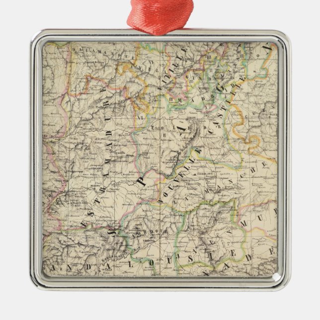 Spain, Portugal Europe 24 Metal Ornament (Front)