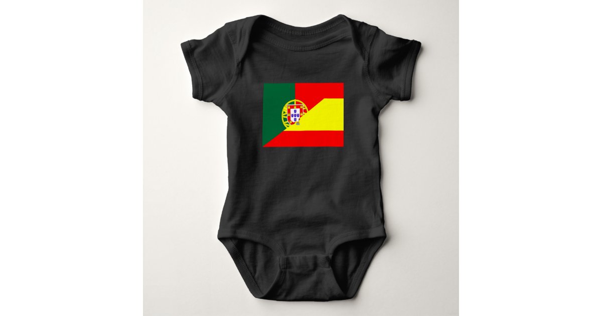 spain portugal neighbor countries half flag symbol baby ...