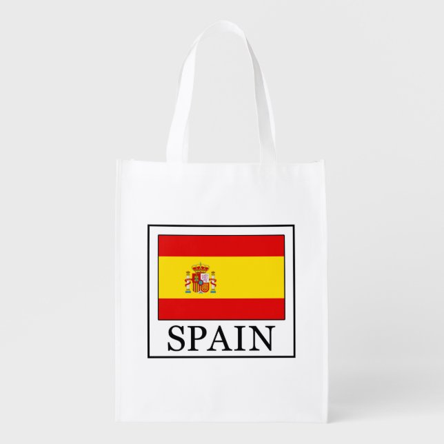 Spain Reusable Grocery Bag (Front)