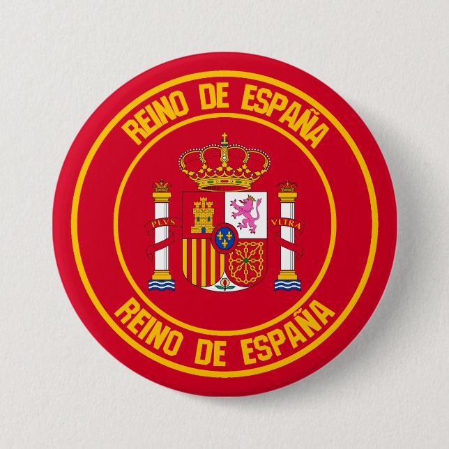 Spain Round Emblem Button (Front)