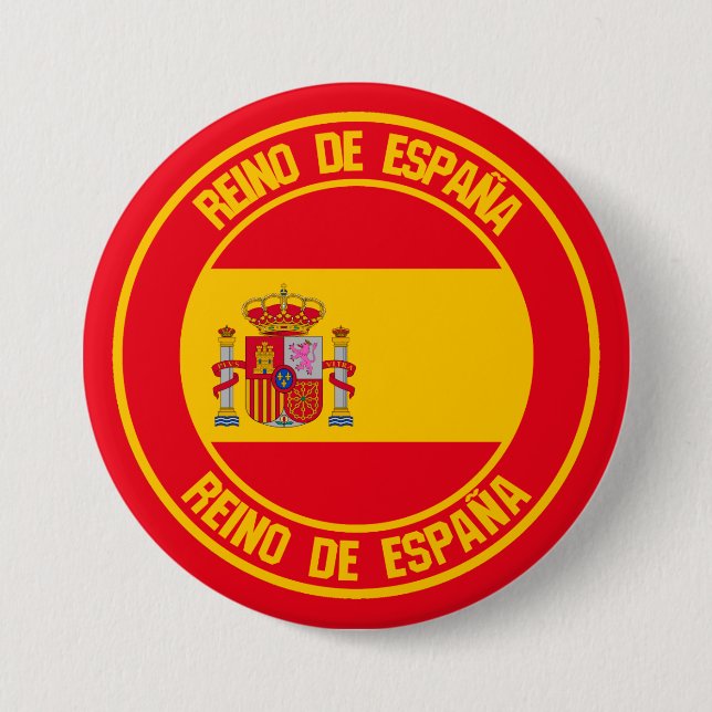 Spain Round Emblem Button (Front)