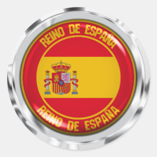 Spain Round Emblem Classic Round Sticker