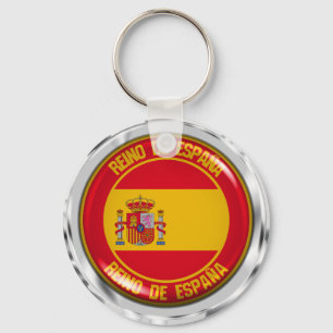 Spain Round Emblem Keychain