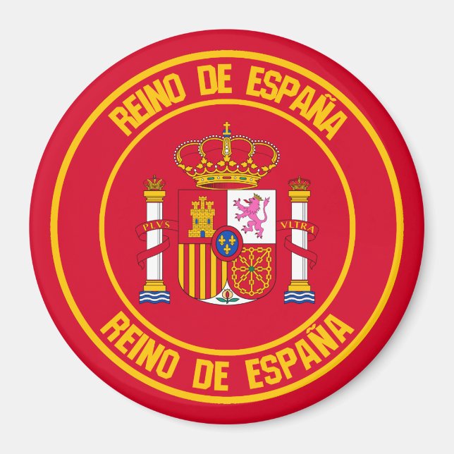 Spain Round Emblem Magnet (Front)